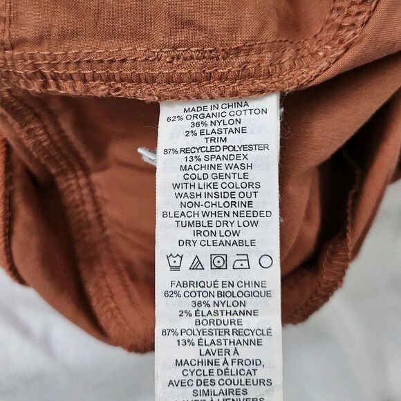 Prana Kanab Shorts Womens Large Orange Pull on Elastic Waist Hiking‎ Outdoor - Picture 4 of 8